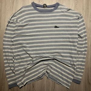 Vtg. 90s NO FEAR Striped Long Sleeve Shirt made in USA mens XL embroidered logo